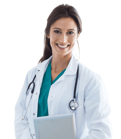 hermosa-joven-doctora-mirando-camara-oficina 1